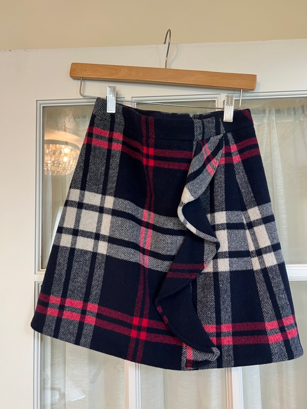 J. Crew Plaid Checkered Wool Skirt